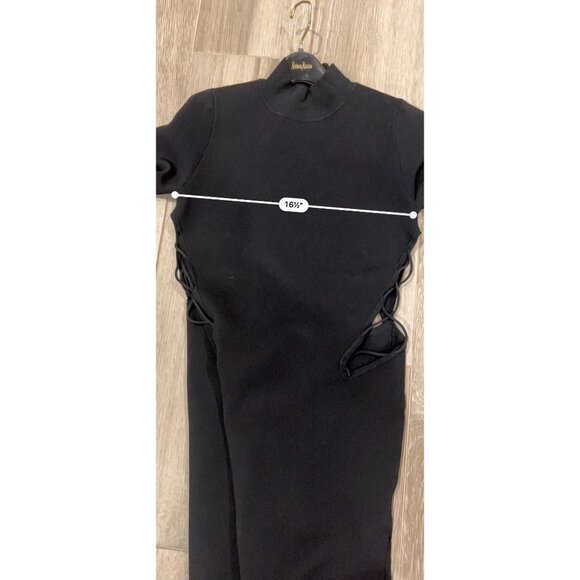 DUNDAS Cut Out Maxi Dress in Black SIZE L - Picture 11 of 11